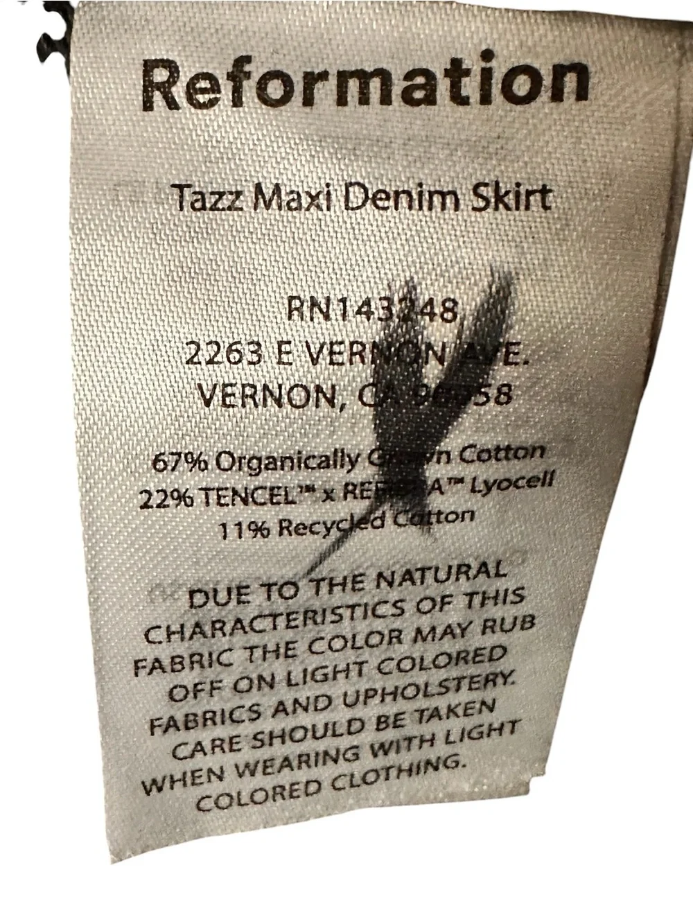 Reformation Women's Tazz Maxi Front Slit Denim Skirt Washed Black Raw Hem SZ 28